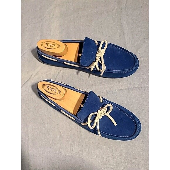 Cole Haan NikeAir Driving Moccasins Shoes Men\'s Size 8 W 10 Blue Suede Loafers main image 6
